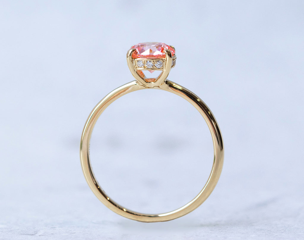ラボグロウン ピンクダイヤモンドリング/1.02ct/FANCY INTENSE PINK/VVS2-EX