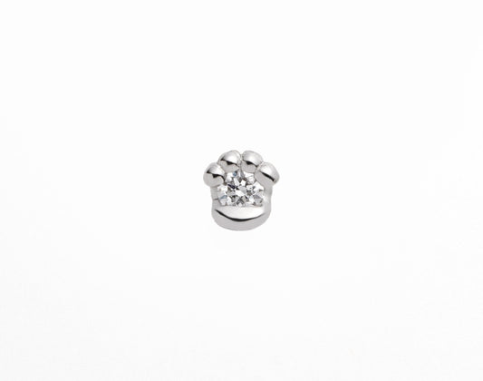 【N.E.K.O. 】猫の肉球モチーフピアス(0.04ct)