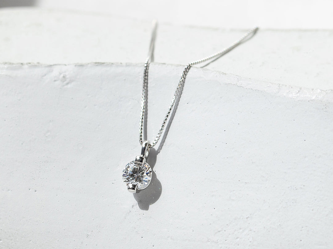 ラボグロウンダイヤモンド プラチナネックレス/0.5ct/E/VVS2-ID