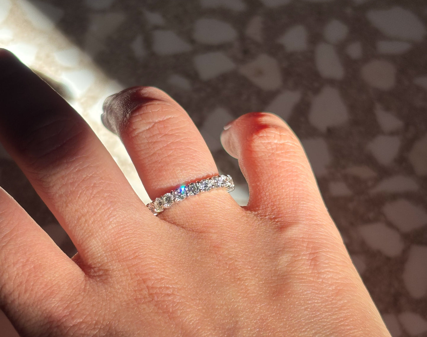 １ct ハーフエタニティリング