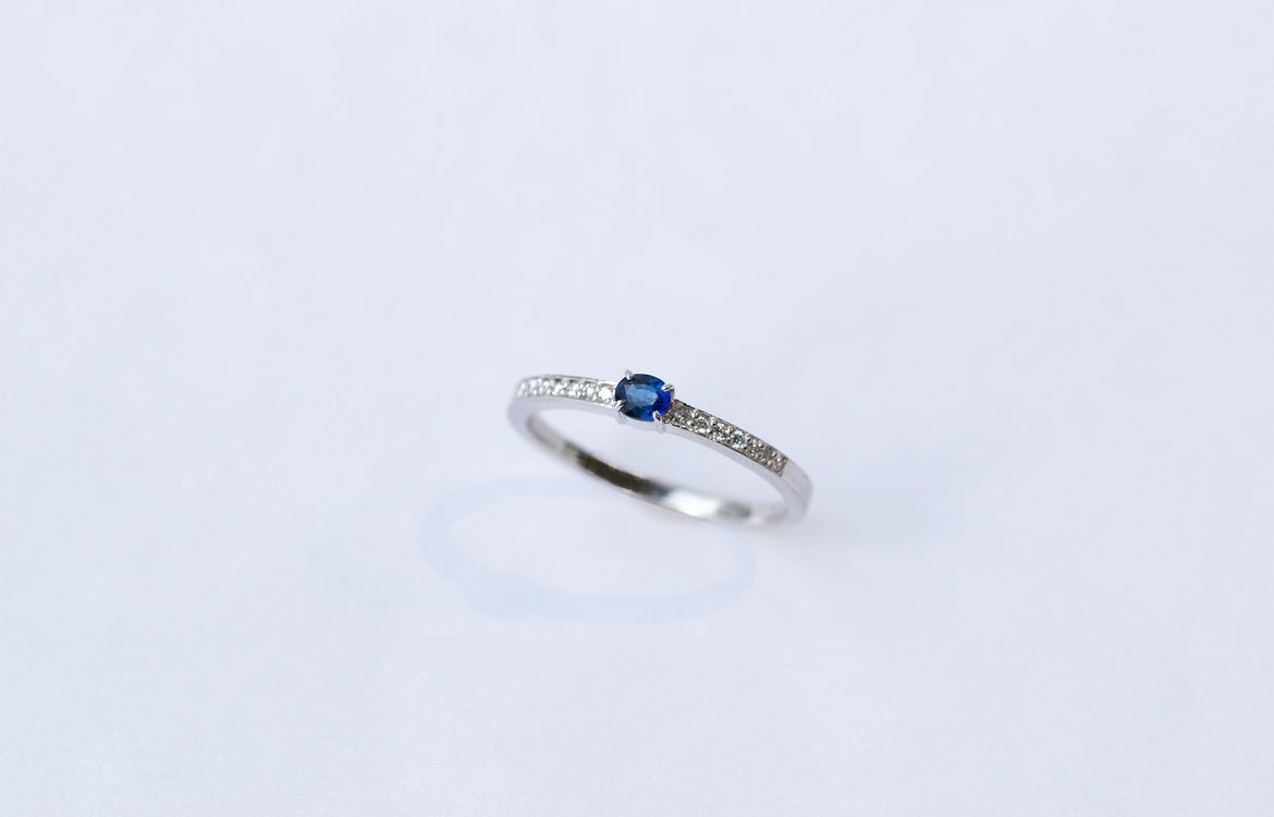 【HELLO!BLUE】サファイア×ダイヤモンドリング