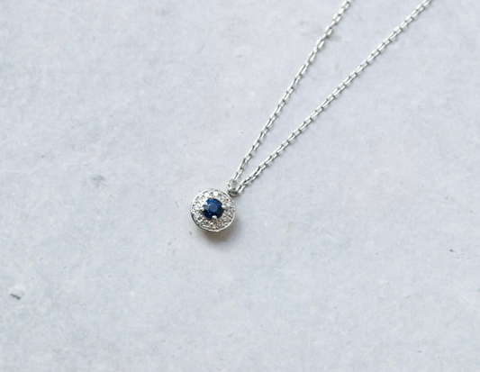 【HELLO!BLUE】サファイア×ダイヤモンドのネックレス