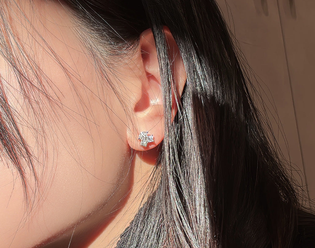 ミックスカットダイヤモンドプラチナピアス(round)