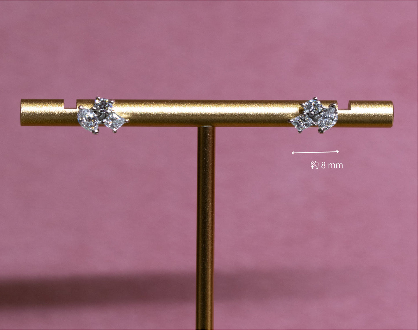 ミックスカットダイヤモンドプラチナピアス(round)