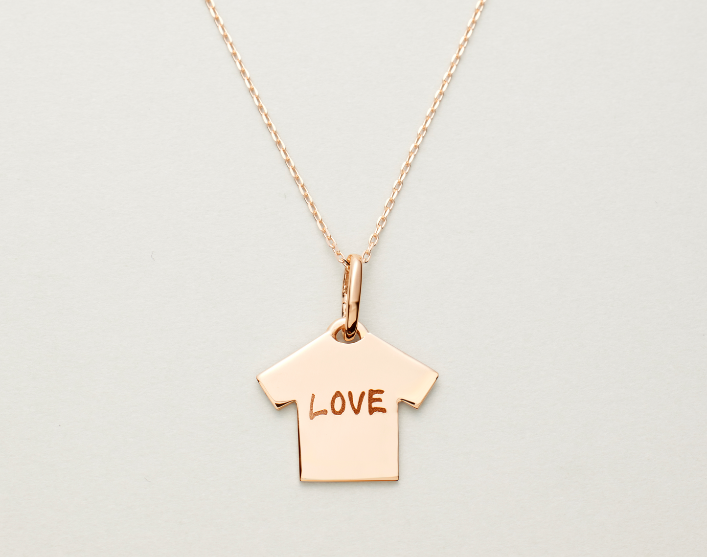TEE PLATE NECKLACE | K18ピンクゴールドプレートネックレス