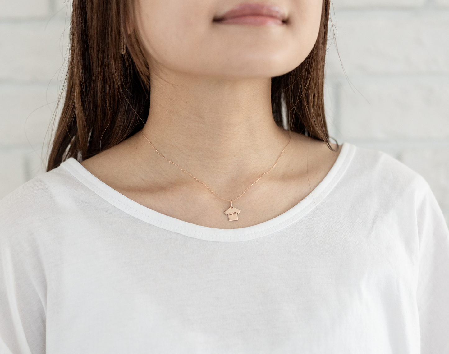 TEE PLATE NECKLACE | K18ピンクゴールドプレートネックレス